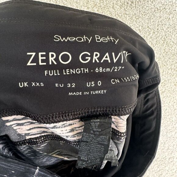 Sweaty Betty Zero Gravity Running Leggings Black Orbit Size XXS High Waisted - Picture 13 of 13